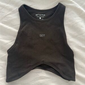 SET Active brown power angle bra